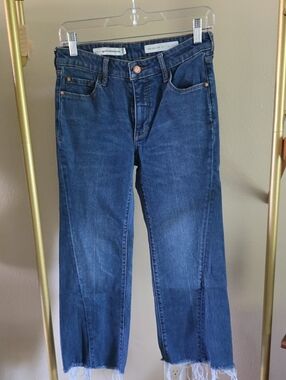 Pilcro Anthropologie High Rise Cropped Flare Jeans 27